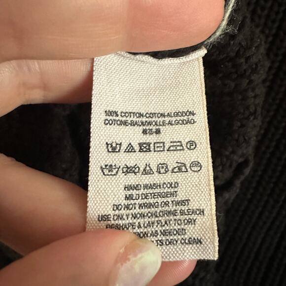 FREE PEOPLE | Black Damsel Bell Sleeve V Neck Chunky Knit Sweater | Extra Small - Picture 5 of 5